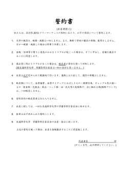 誓約書 - 流行祭について