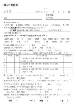 婦人科問診票 - seko