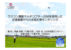 ラジコン電動マルチコプターを使用した近接画像からの水稲