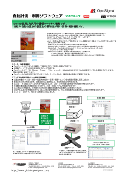 動計測・制御ソフトウェア SGADVANCE