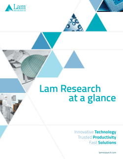 Lam Research at a glance