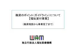 融資のポイント (ガイドライン) について
