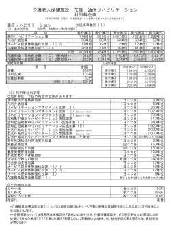 通所リハビリテーションご利用料金(PDFファイル)