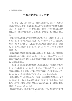 中国の若者の反日活動