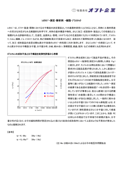 ﾚｵﾛｼﾞｰ測定・解析例 &ndash;樹脂・ﾌﾟﾗｽﾁｯｸ