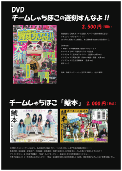 DVD チームしゃちほこの遅刻すんなよ !! チームしゃちほこ 「鯱本」