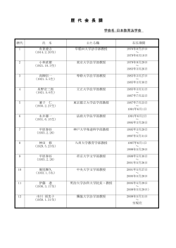 歴代会長 - 日本教育法学会