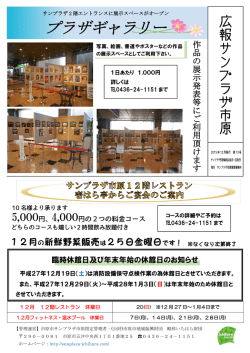 プラザギャラリー - 公益財団法人市原市地域振興財団