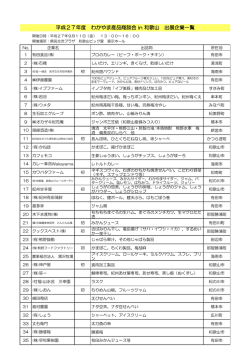 出展予定者一覧