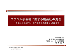 ブラジル子会社に関する親会社の責任
