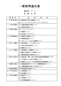 一般質問通告書