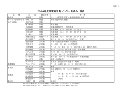 別表3 組織体制図2014 - 障害者活動センターあゆみ