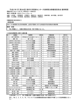 議事録概要2015年07月28日