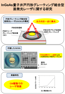 InGaAs量子井戸円形グレーティング結合型 面発光レーザに関する研究