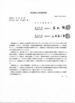 独立監査人の監査報告書