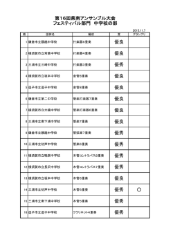 （土）中学校の部フェスティバル部門 審査結果【PDF】