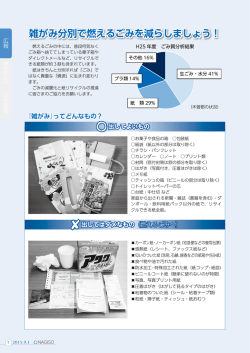 雑がみ分別で燃えるごみを減らしましょう！ （730kbyte）