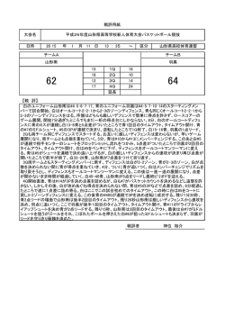 H26県高校新人戦評 - 山形県バスケットボール協会