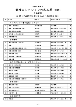 観峰 コレクションの名品展
