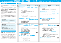 ロールプレイングで学ぶ 営業話法スキルアップ実践