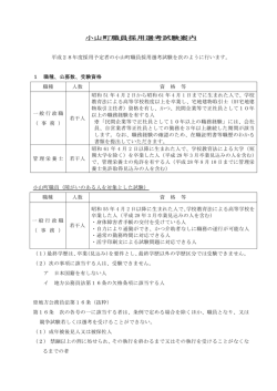 採用試験案内