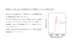 分光結晶を用いたXAFSスペクトルの取得に成功。