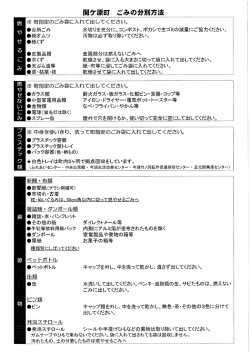 関ヶ原町 ごみの分別方法