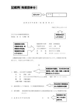 記載例（後援団体） [PDFファイル／70KB]