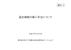 資料-3 湿生植物の導入手法について (PDF：約4.17MB)