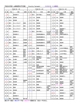 平成26年度 山崎純男の予定表 Excel by Yamasaki 15/03/23 11:30