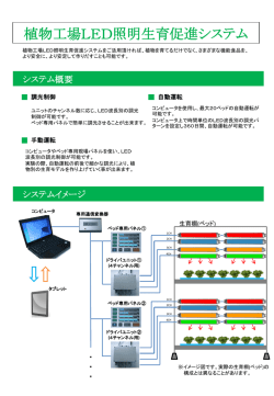 植物工場LED照明生育促進システム