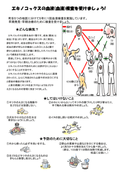 エキノコックスの血液(血清)検査を受けましょう!