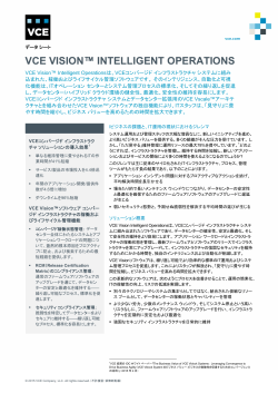 VCE Vision Intelligent Operationsソフトウェアのデータ シート