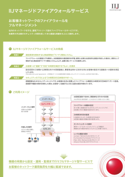 IIJマネージドファイアウォールサービス カタログ