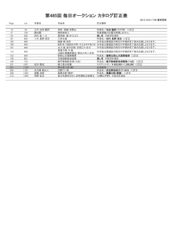 第485回 毎日オークション カタログ訂正表