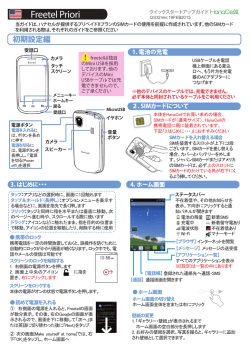 フリーテル プリオリ クイックスタートアップガイド