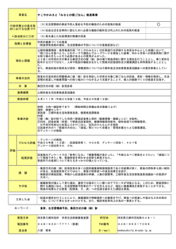 三郷市食生活改善推進員協議会 実施時期 6月～11月