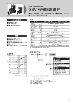 GSV 形樹脂電磁弁