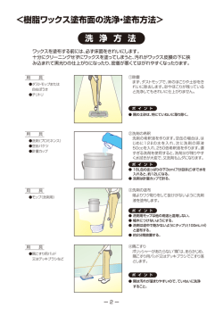 ＜樹脂ワックス塗布面の洗浄・塗布方法＞ 洗 浄 方 法