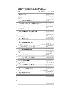 発表順（pdf） - 北海道北見工業高等学校