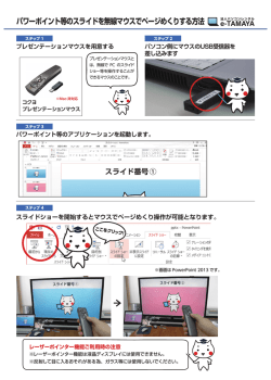 パワーポイント等のスライドを無線マウスでページめくりする方法