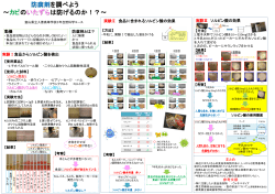 動機 防腐剤とは？ 実験Ⅰ食品からソルビン酸を検出 実験Ⅲ ソルビン酸
