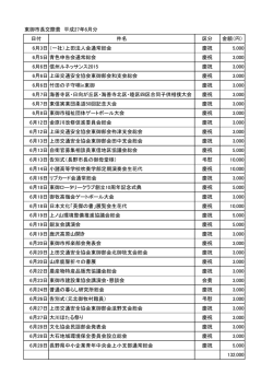 東御市長交際費 平成27年6月分 日付 件名 区分 金額（円） 6月3日（一社