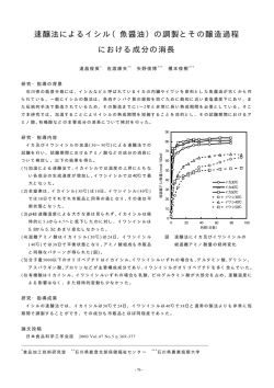 速醸法によるイシル（魚醤油）の調製とその醸造過程 における成分の消長