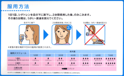 ー日ー回~シダトレフを舌の下に滴下し~2分間保持した後~のみこみます