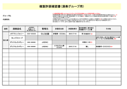複製許諾確認書（演奏グループ用）