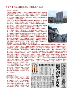 東日本大震災の現状と問題点 備忘録