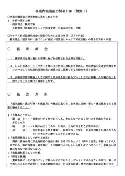 事業内職業能力開発計画（個票1）