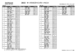 ゴルフ5カントリーサニーフィールド ＜2日目 組合せ