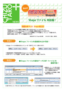 ※緯経度座標と平面直角座標の Shape ファイルに対応しています